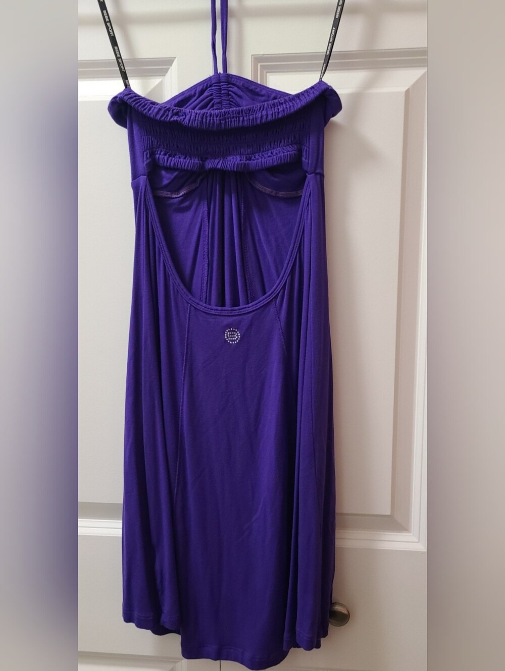bebe Strapless Purple Dress Size Small - Picture 2 of 3